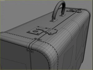 set di vecchie valigie Modello 3D