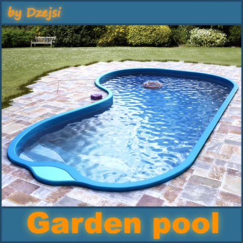 garden pool 3D Model .c4d .max .obj .3ds .fbx .stl .blend