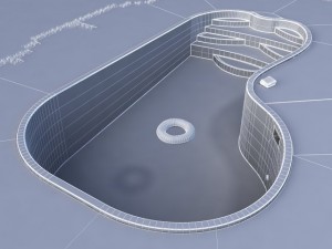 garden pool 3D Model
