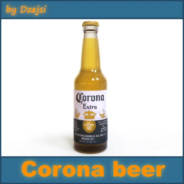 corona beer 3D Model .c4d .max .obj .3ds .fbx .stl .blend 