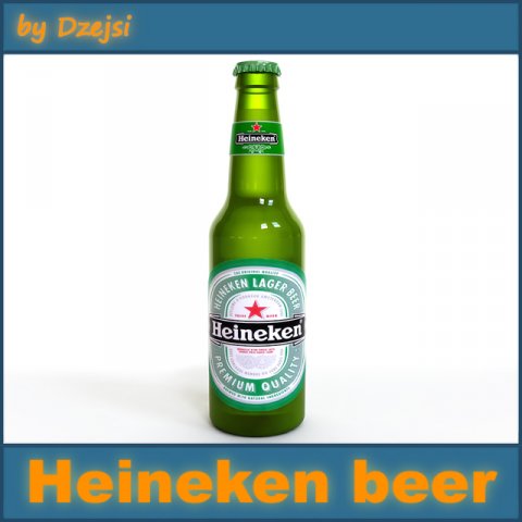 heineken beer 3D 模型 .c4d .max .obj .3ds .fbx .stl .blend