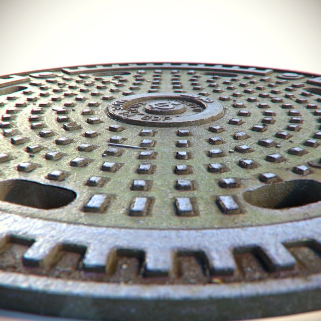 manhole 3D Model .c4d .max .obj .3ds .fbx .stl .blend 