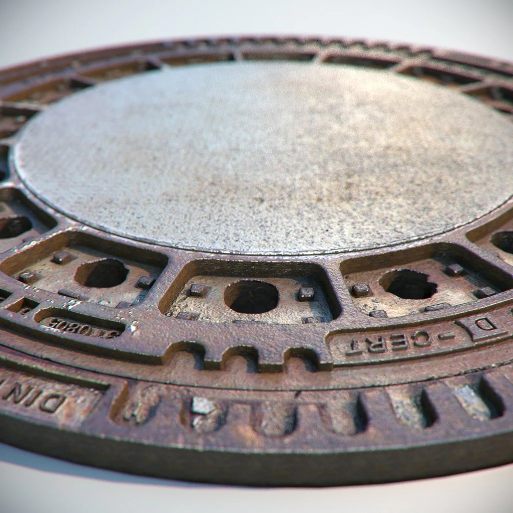 manhole 3D Model .c4d .max .obj .3ds .fbx .stl .blend 