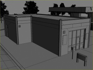 omv gas station day - night 3D Model