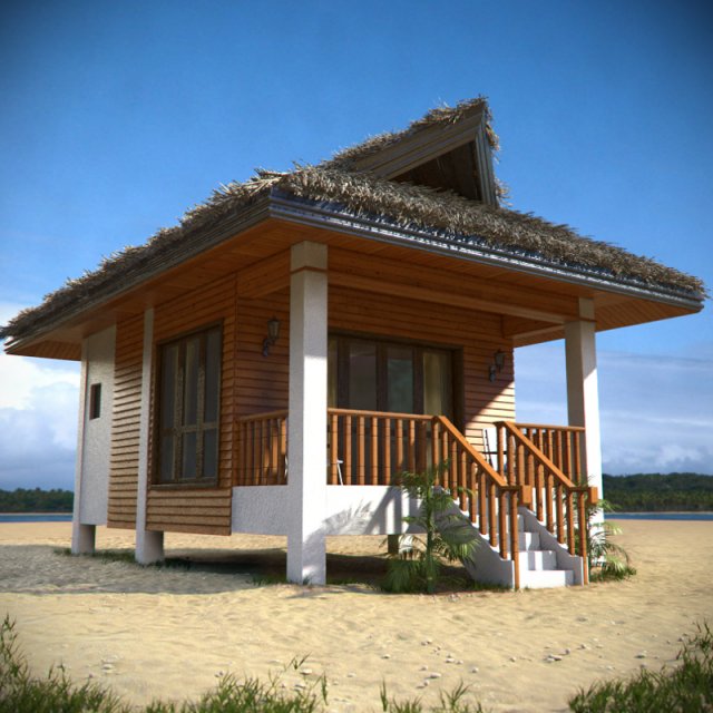 small beach house Modelo 3D .c4d .max .obj .3ds .fbx .stl .blend 