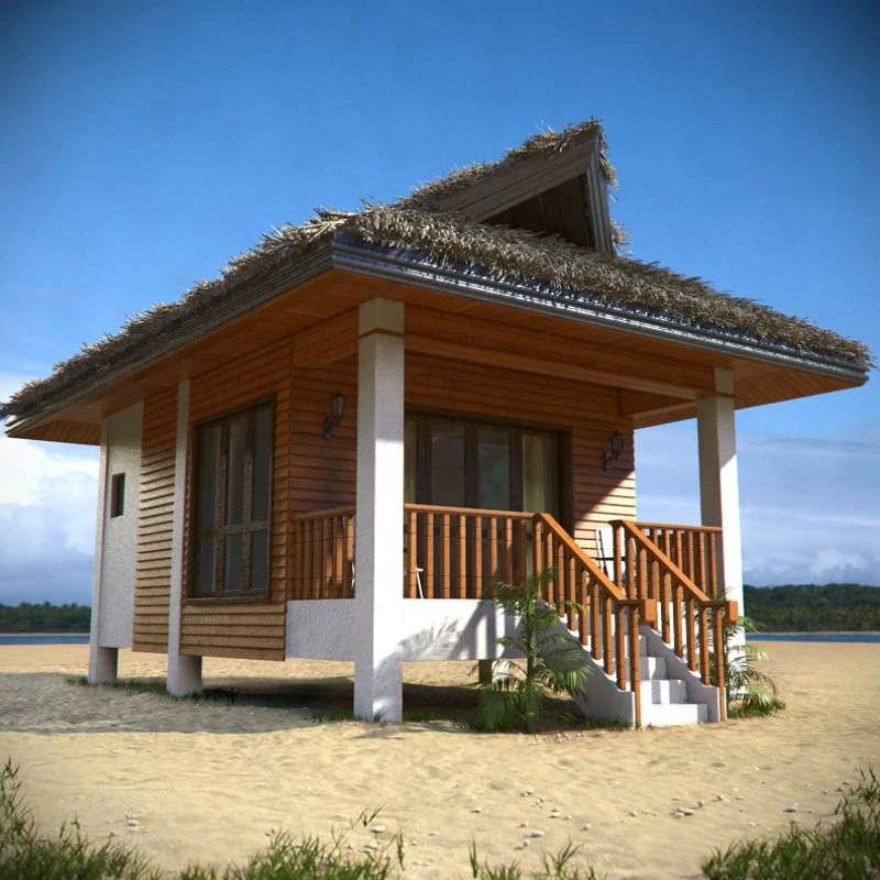 small beach house 3D Model .c4d .max .obj .3ds .fbx .stl .blend 