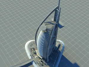 burj al arab jumeirah in dubai 3D Model