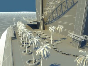 burj al arab jumeirah in dubai 3D Model