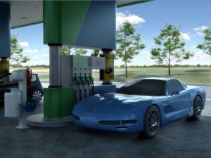 omv gas station Modèle 3D