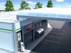 omv gas station Modèle 3D