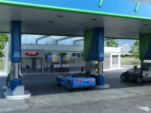omv gas station 3D Model