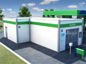 omv gas station Modèle 3D