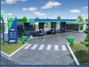 omv gas station Modèle 3D