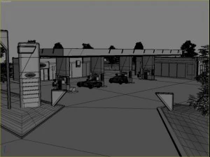 omv gas station 3D Model