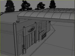omv gas station Modèle 3D