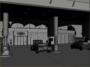 omv gas station Modèle 3D