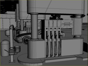 omv gas station Modèle 3D