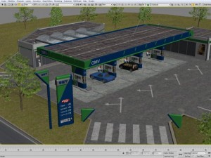 omv gas station Modèle 3D