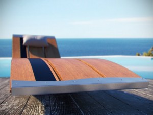 beach sunbed 3D Модель