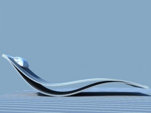 beach sunbed 3D Модель