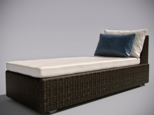 beach sunbed Modelo 3D