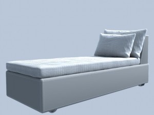 beach sunbed Model 3D