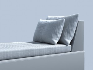 beach sunbed Model 3D
