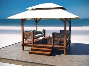 beach sunbed Modèle 3D