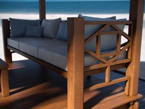 kursi berjemur di pantai Model 3D