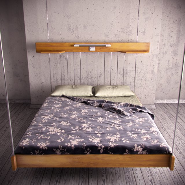modern bed 3D Model .c4d .max .obj .3ds .fbx .stl .blend 