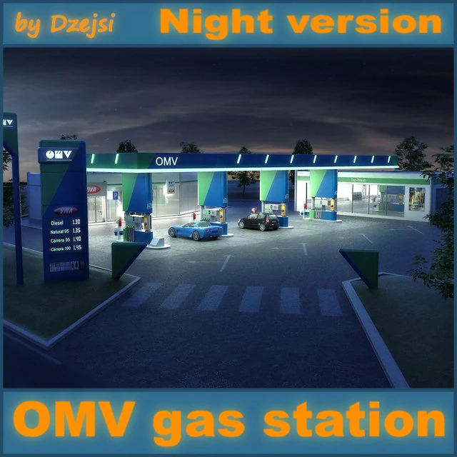 omv gas station 3D Model .c4d .max .obj .3ds .fbx .stl .blend