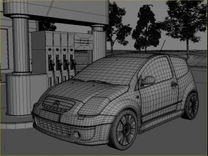 omv gas station 3D Model