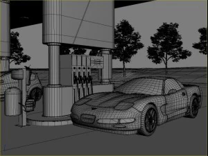 omv gas station 3D Model