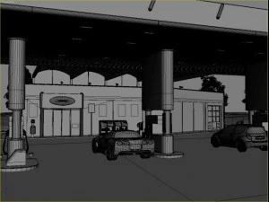 omv gas station 3D Model