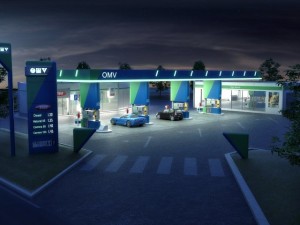 omv gas station Model 3D