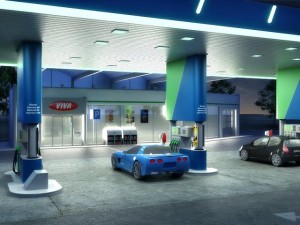 omv gas station Model 3D