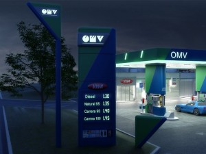 omv gas station Model 3D