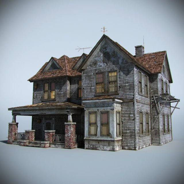 old house Modelo 3D .c4d .max .obj .3ds .fbx .stl .blend 
