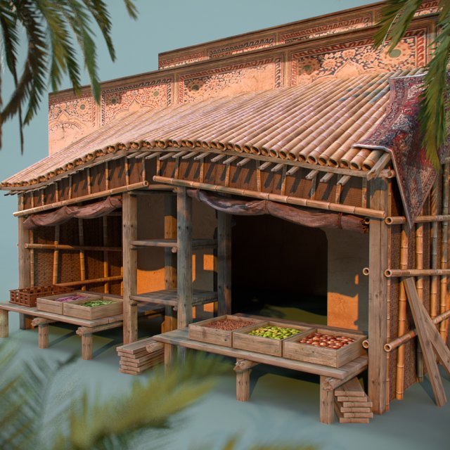 bungalow Modelo 3D .c4d .max .obj .3ds .fbx .stl .blend 