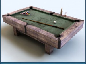 old billiard table 3D Model