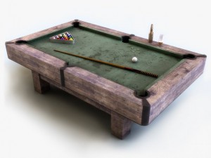 old billiard table Modèle 3D