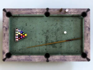 old billiard table 3D Model