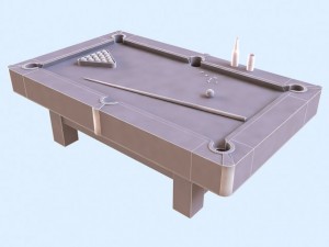 old billiard table Modèle 3D