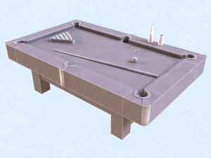 old billiard table 3D Model