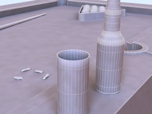 old billiard table Modèle 3D