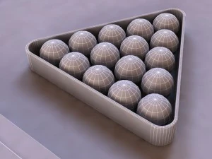 old billiard table 3D Model
