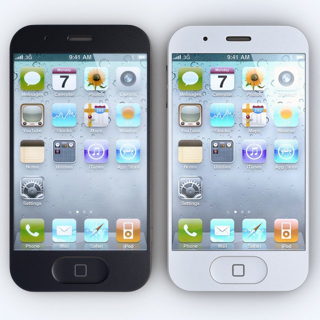 iphone 5 concept design 3D Модель .c4d .max .obj .3ds .fbx .stl .blend 