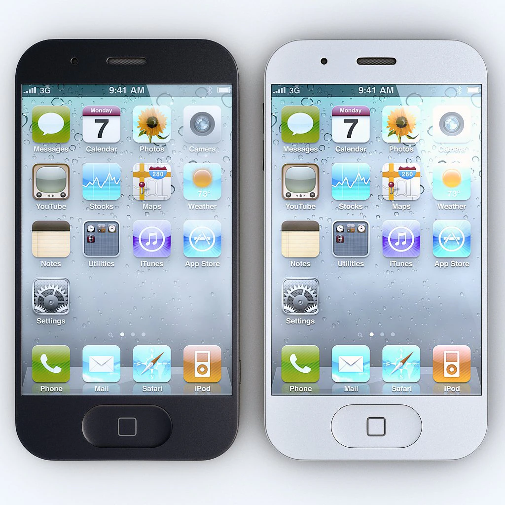 आईफोन 5 कॉन्सेप्ट डिज़ाइन 3D मॉडल .c4d .max .obj .3ds .fbx .stl .blend 