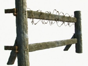 old wooden fence 3D Model