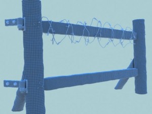 old wooden fence 3D Model